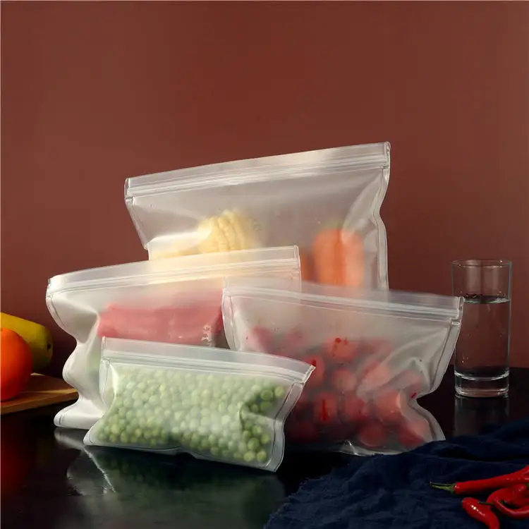 Многоразовые Пакеты для закусок пищевого класса, водонепроницаемые пакеты для хранения пищевых продуктов, прозрачные многоразовые пластиковые пакеты ПЭВА для путешествий с пищевыми продуктами, 1 шт./ОПП пакет для набора