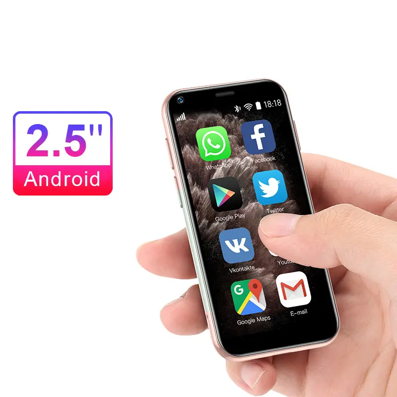 Super Mini Smart Phone Melrose 2021 Ultra Slim 3.4'' 32GB Android 8.1 Fingerprint Face Recognition 4G Cellphone