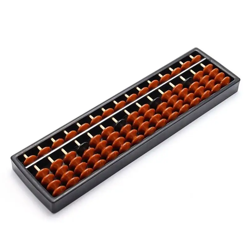 Подсчетная рамка Abacus для детей и школы, инструмент для обучения, забавный математический бизнес, китайский Abacus, горячая распродажа, 15 цифр, Abacus, пластиковые бусины