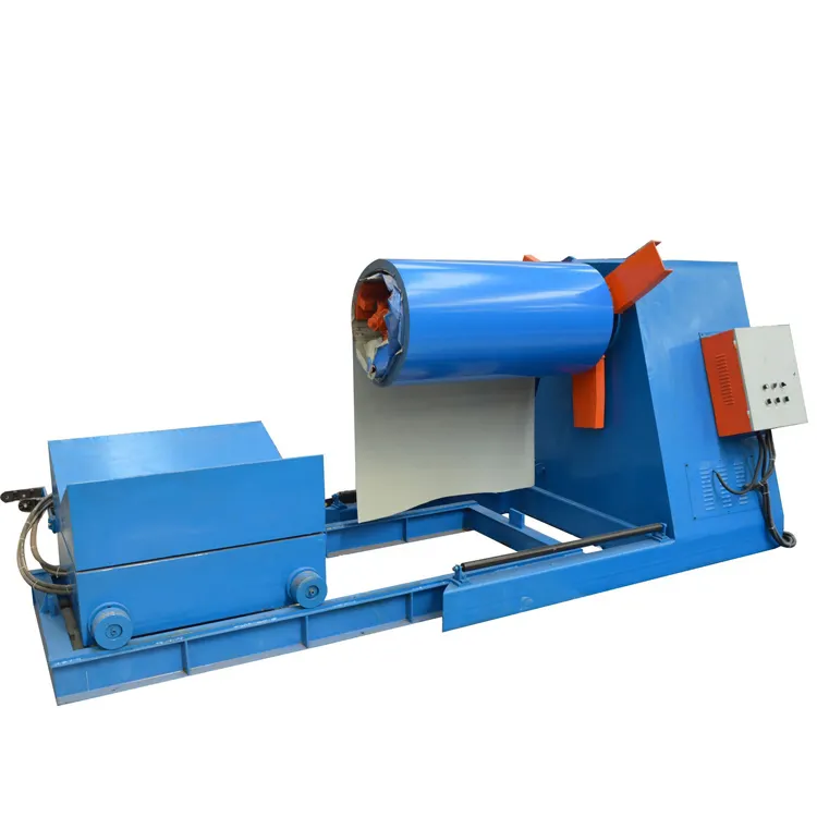 Full-automatic Steel Coil Hydraulic Decoiler Metal Sheet Automatic Coil Uncoiler Machine 5 ton for sale