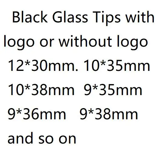 2022 custom wholesale black glass tips price glass filter tips for cigar  filter holder