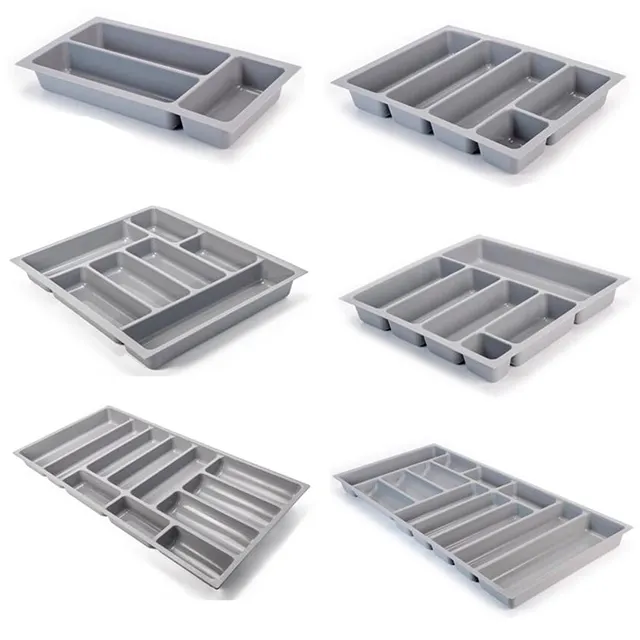 Multi Specification Plastic Kitchen Cutlery Tray Plastic Kitchen Drawer Organizer Tray Kitchen Tray Cutlery Organizer