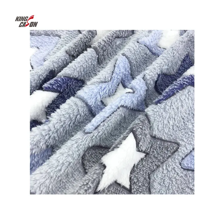 Kingcason ODM/OEM Warm Cozy Wholesale Upholstery Knit 100% Polyester Coral Fleece Fabric For Bed linings Pillow