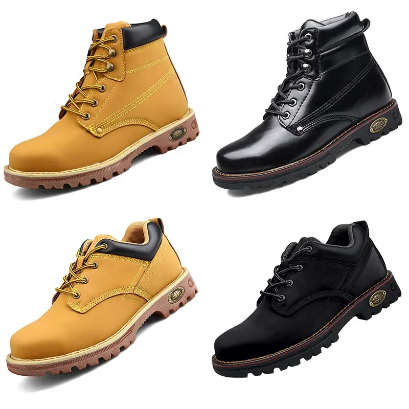 SAFETYLEADERS The newest work boots composite toe model steel saftey shoes-new design yellow color safety boots 615