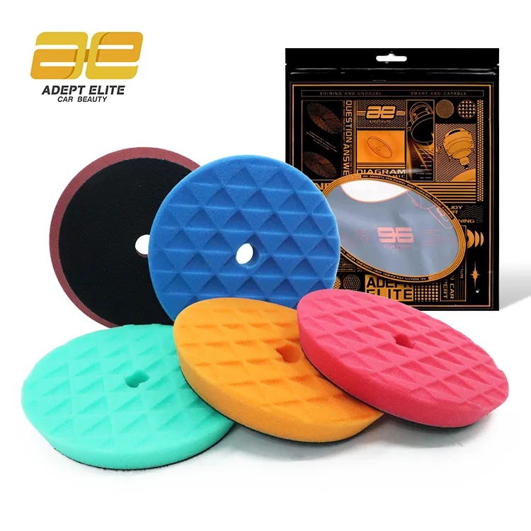 DA 6inch Car Polish Compounding Foam Pads Foam Buffing Disc Bevel Edge Strong Backing Polishing Pad