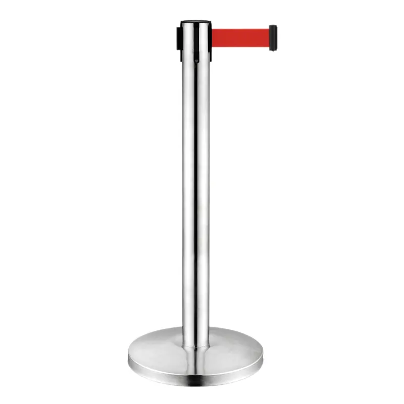 LX-VSH001 Pole 36" High/Belt 6.5' Long Stainless Steel Post