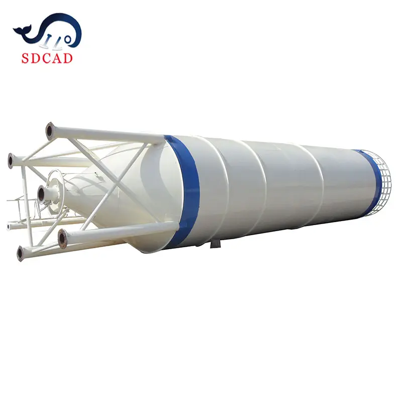 SDCAD специальная настройка 60 тонн резервуар для хранения летучей золы 50 т цементный бункер бетон 100 тонн вертикальный цементный резервуар для сыпучих