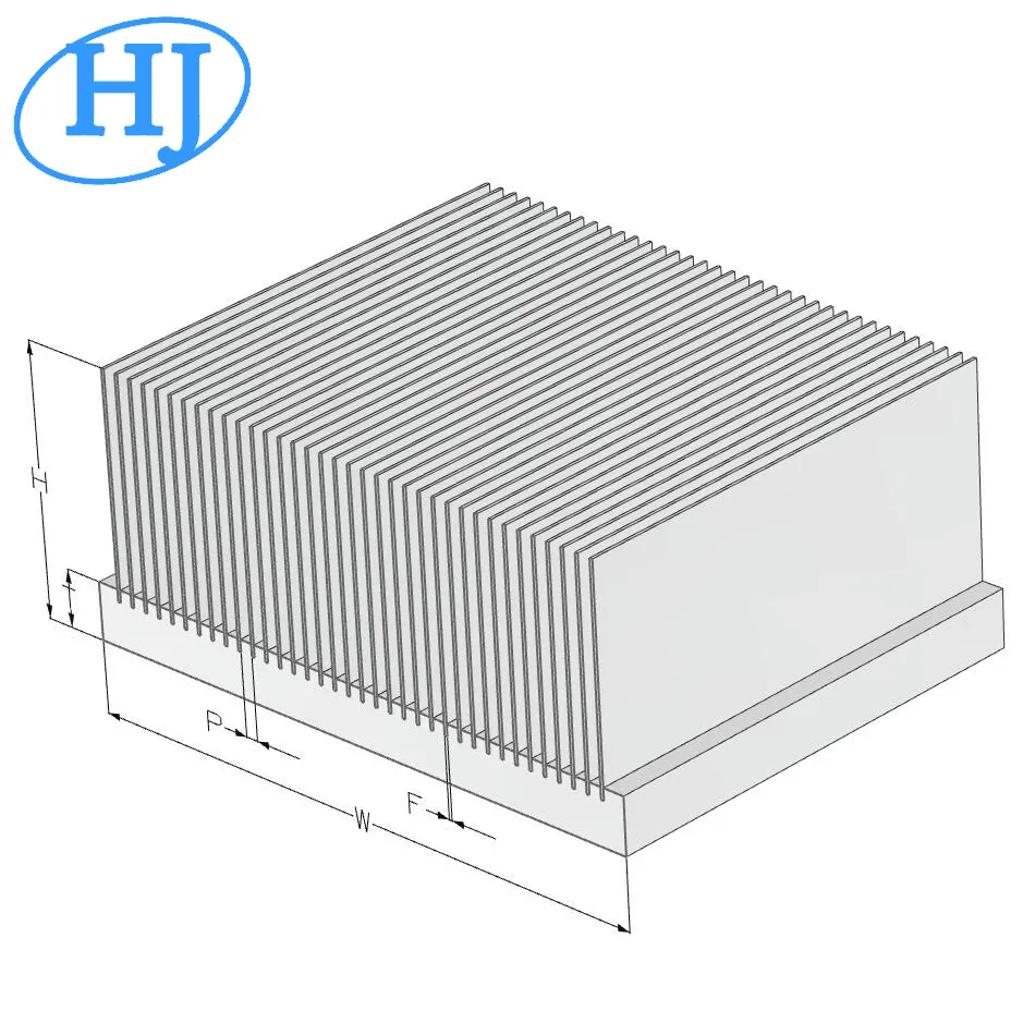 Custom heatsink Large heatsink Bonded fin heat sink made without mold