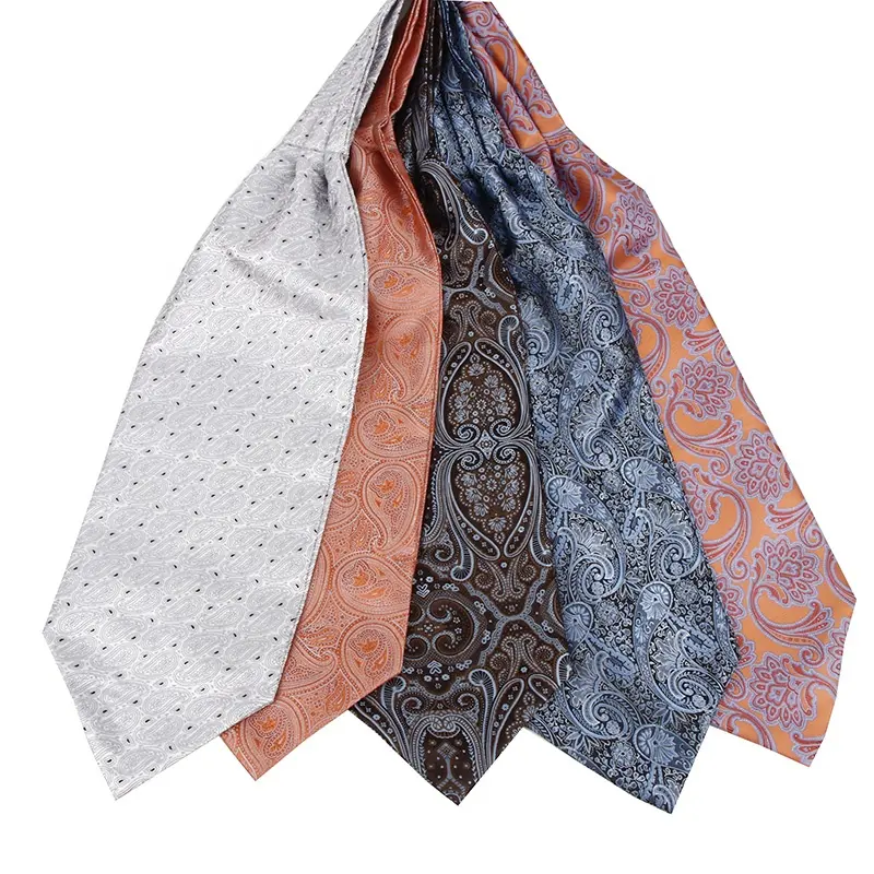 Декоративный шелковый галстук с принтом Ascot, мужской галстук для мужчин и женщин