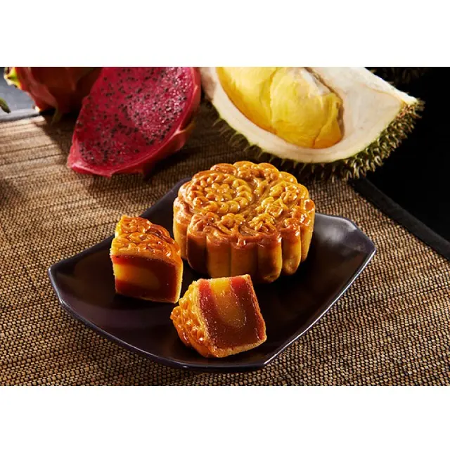 Red Pitaya Durian Pearl Mooncake