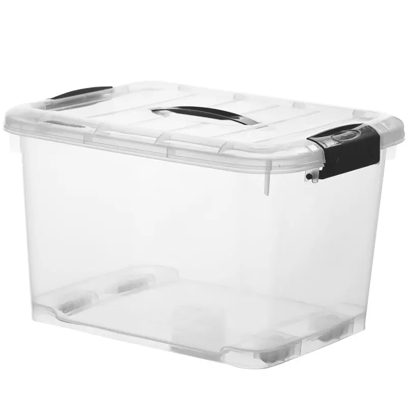 Ящики для хранения с крышками прозрачные контейнеры с защелками для крышек, прочный шкаф, гаражные сумки, коробки, складывающиеся из пластика