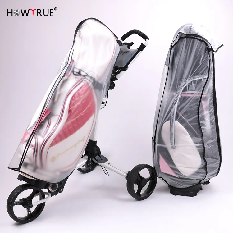 High Quality PVC Golf Bag Rain Cover Waterproof Transparent Cover Golf Accessories