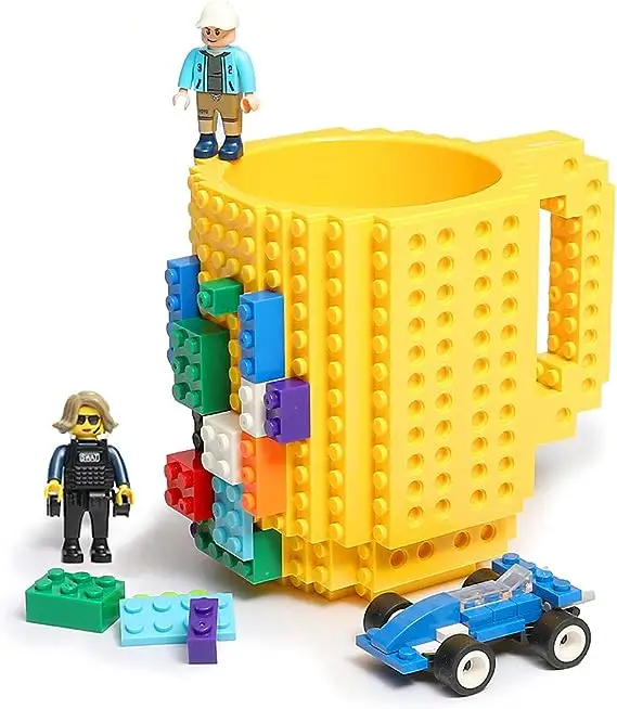 350 мл, креативная кирпичная кружка Lego, многоразовая Экологичная пластиковая кружка для изготовления кубиков