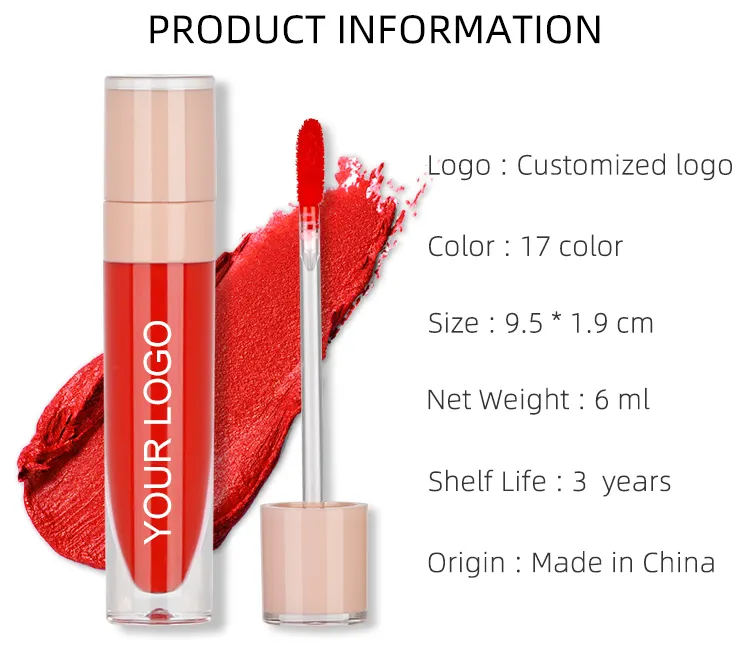 S01 2021 OEM Matte Liquid Lipstick Private Label Lipstick Waterproof High Quality Lipstick Matte