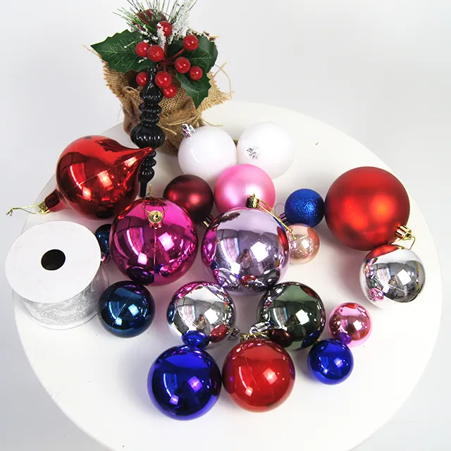 Christmas Ball Ornaments for Christmas Decorations Xmas Tree Shatterproof Ornaments with Hanging Loop for Holiday and Party