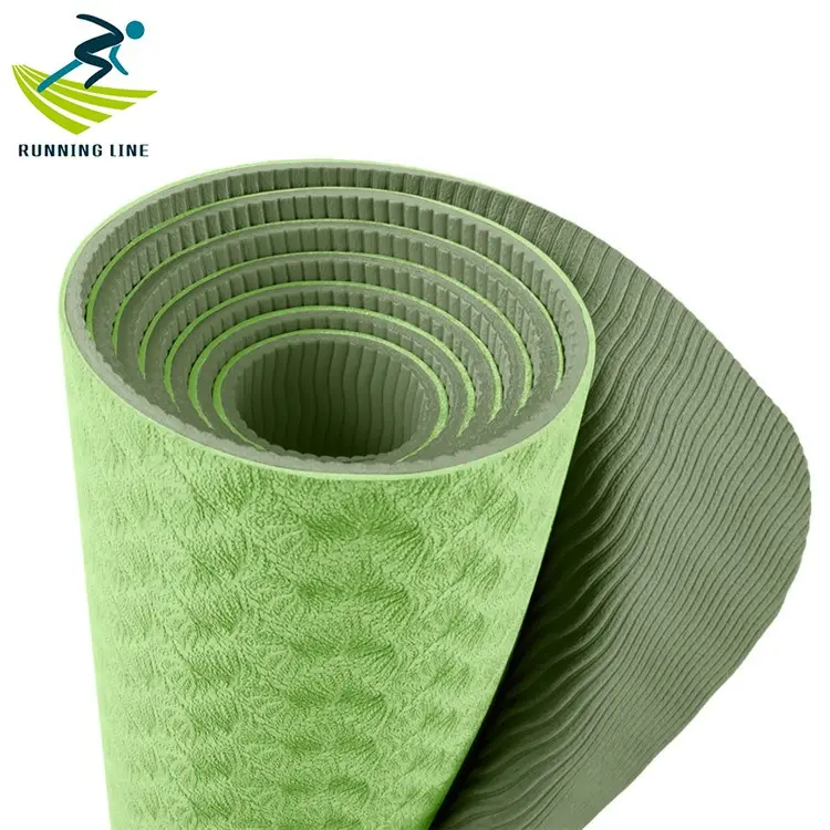 Wholesale Non Slip Fitness Eco Friendly Double Side Gym TPE Yoga Mat Custom Brand Logo Pilates TPE Yoga Matt
