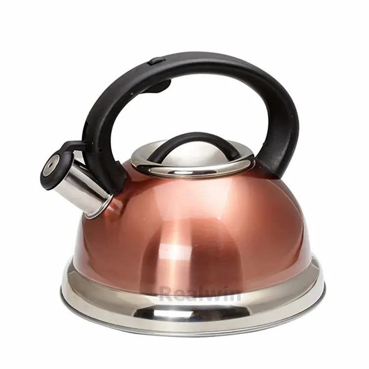 PVD surface Whistling Tea Kettle fast boiling Stove Top Kettles Teapot with bakelite Handle