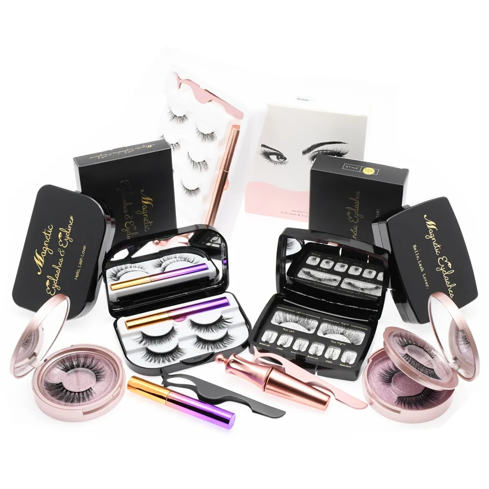 Adhesive Magnetic Eyelashes 6 Magnet Magnetic Eyelashes Eyeliner 5 Magnet Mink Lashes Magnetic Lash Eyeliner New Magnetic Lashes