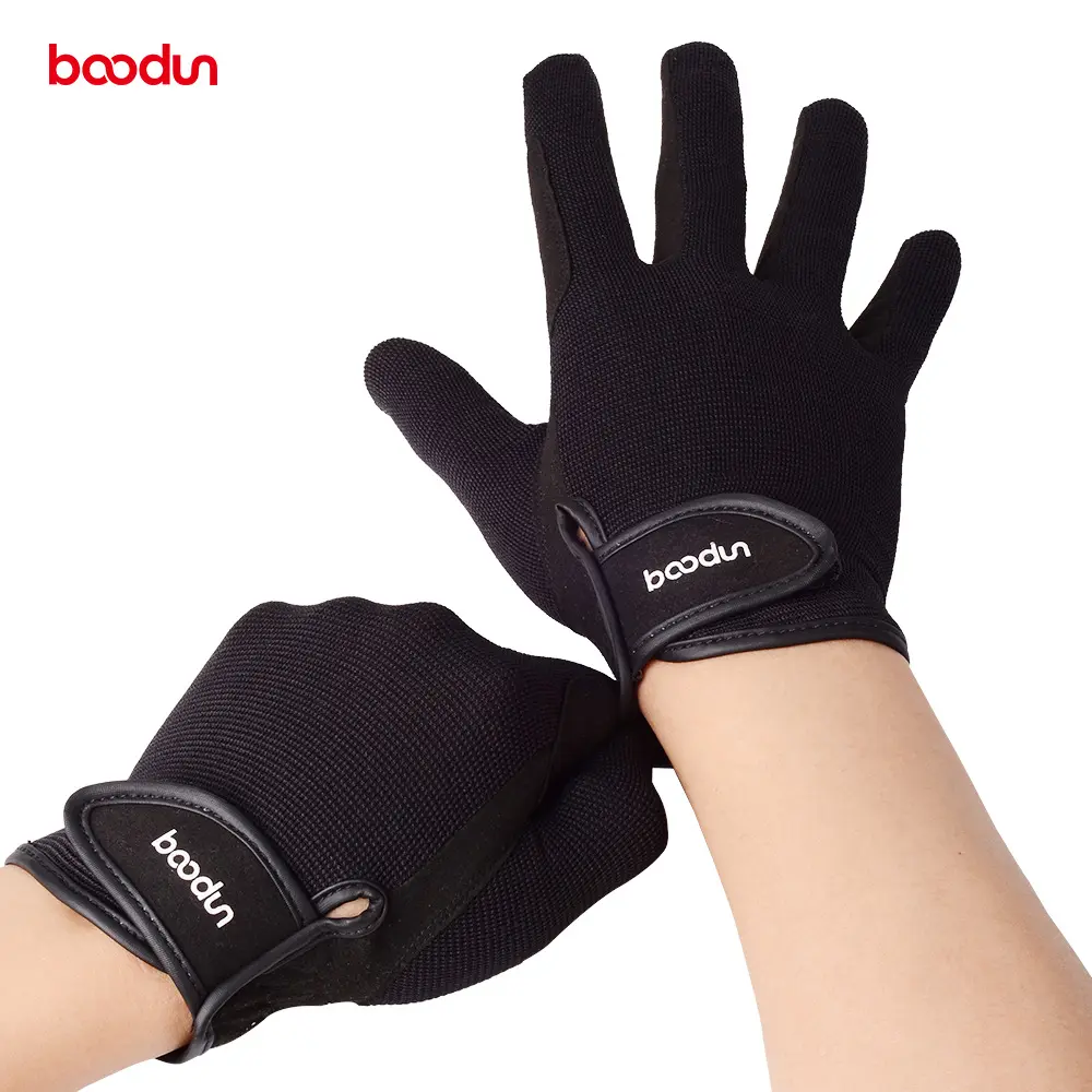 Профессиональные перчатки BOODUN для верховой езды для мужчин и женщин, износостойкие нескользящие перчатки для конного спорта, гоночные перчатки для лошадей, оборудование