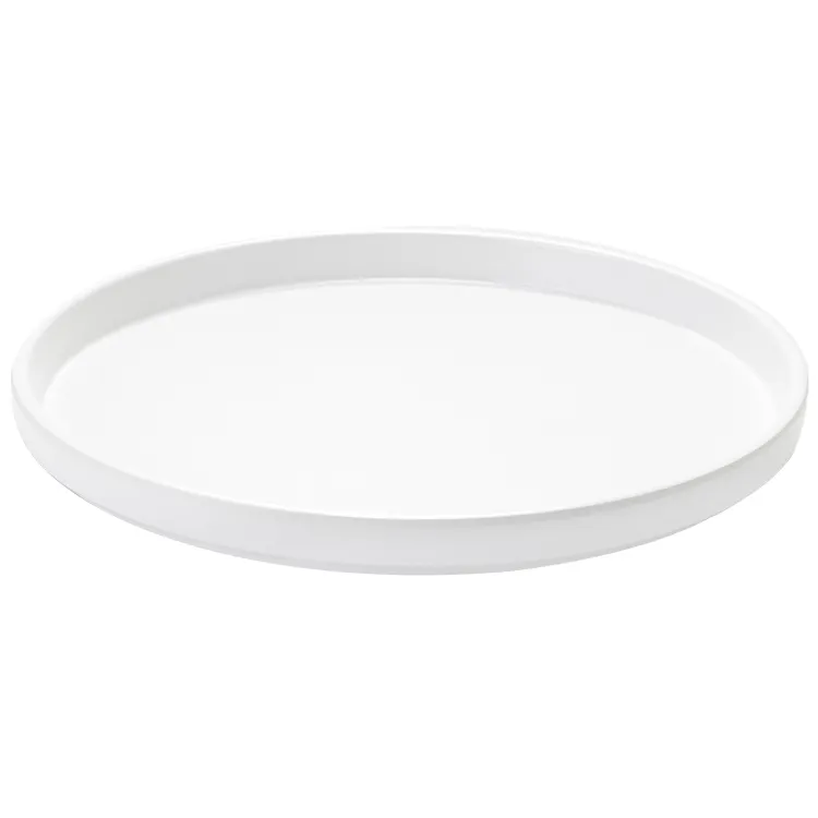 Уникальная меламиновая тарелка для стейка в скандинавском ресторане, круглая пластиковая посуда, плоская сервировочная тарелка для оптовой продажи