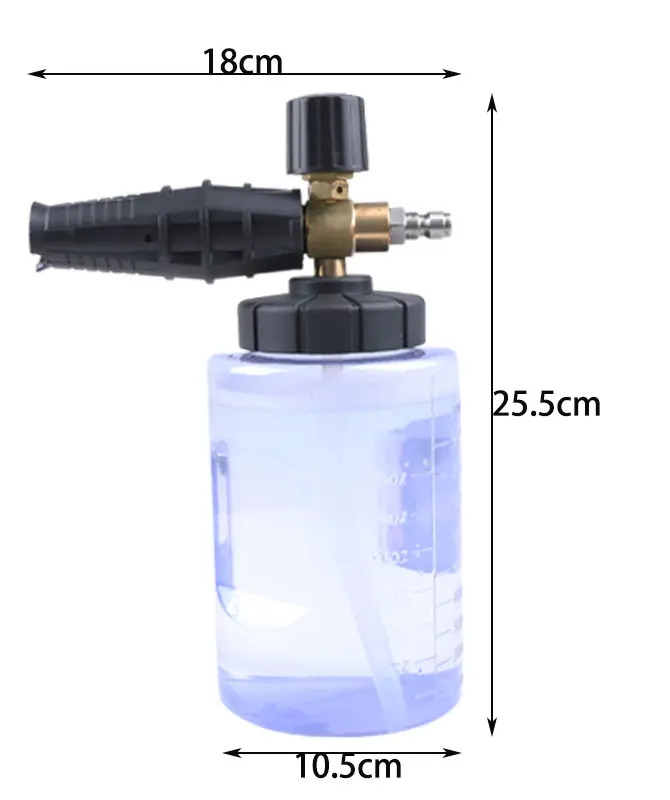 new design foam cannon kit and cleaner foam pressure washer with 1/4'' quick connector and clear wide neck bottle