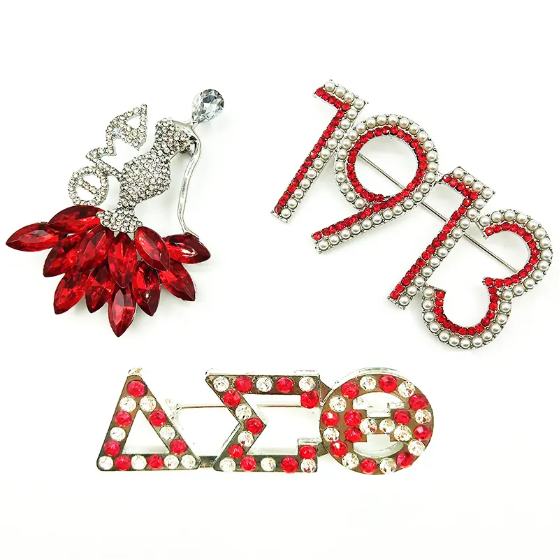 Liberty Gifts red delta sigma theta brooch