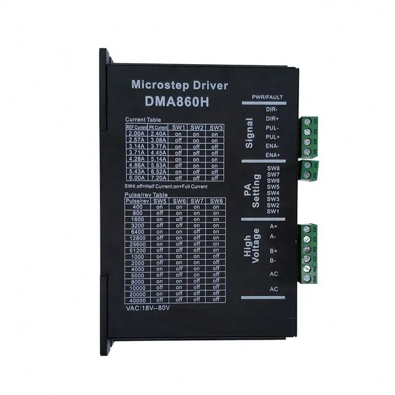 SeekEC DMA860H step driver 2 phase DSP microstep driver for nema 34 nema 42 AC24-80V DC24-80V