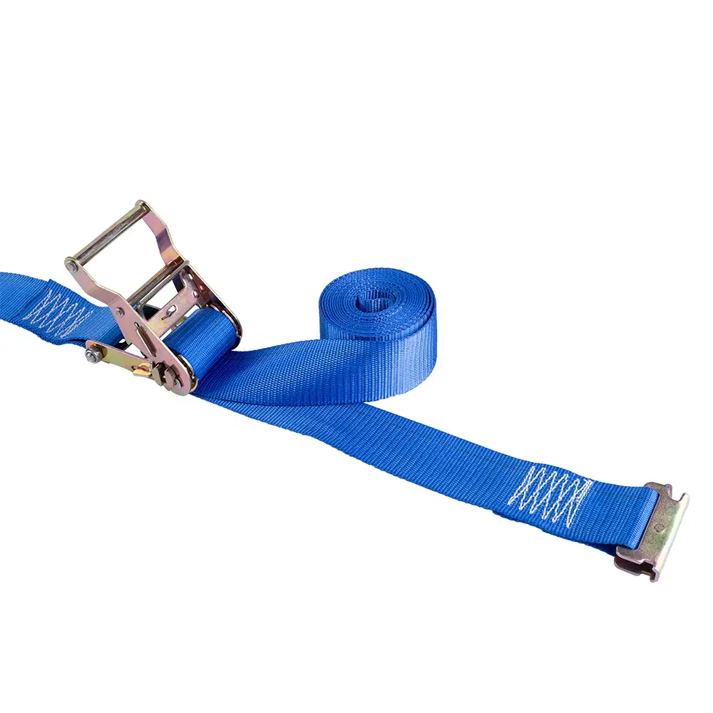 Heavy duty logistics straps ratchet straps E-track tie down straps cargo lashing belt for trailer