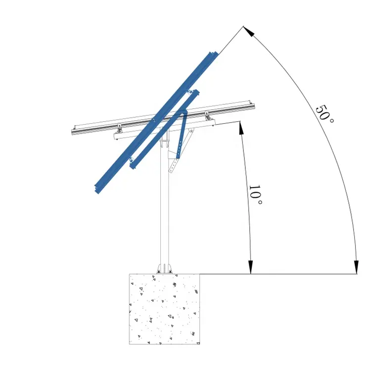 Solar Panel PV Ground Mount Pole Mounting System Brackets Systems