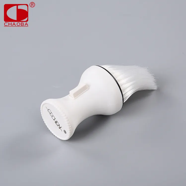 Shaving Brush CHAOBA China Factory Soft Nylon Bristle White Plastic Handle Bristle Shaving Brush