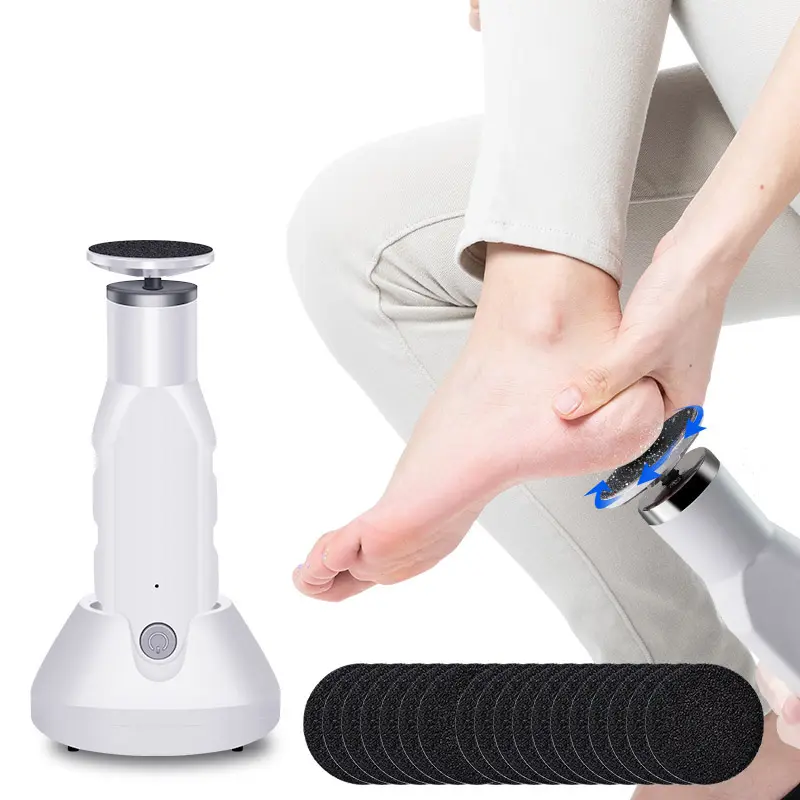 Электрическая пилка для ног с перезаряжаемой батареей, инструмент для удаления огрубевшей кожи с пользовательским логотипом, педикюр, средство для удаления мозолей