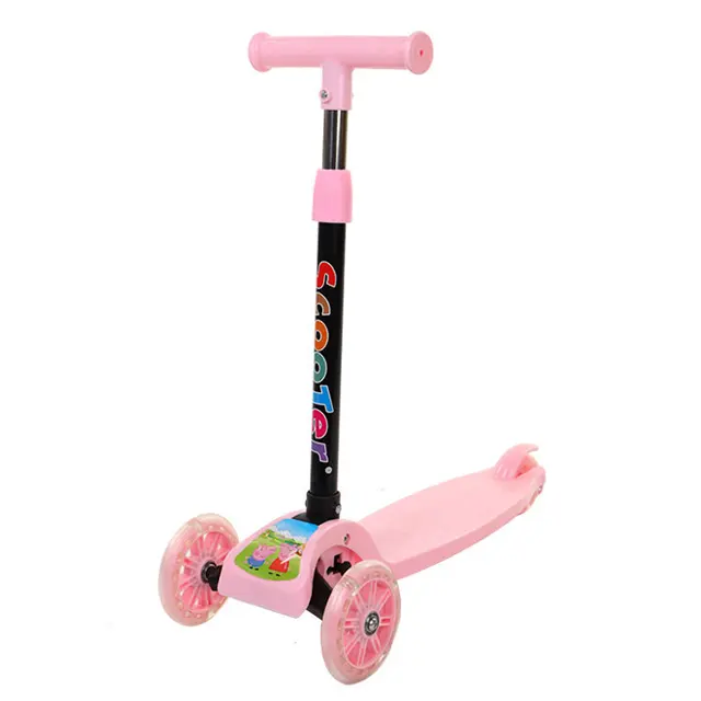 Manufacturer's direct selling gift children's scooter folding 2-3-8-year-old meter high car four-wheel flash wheel one-legged