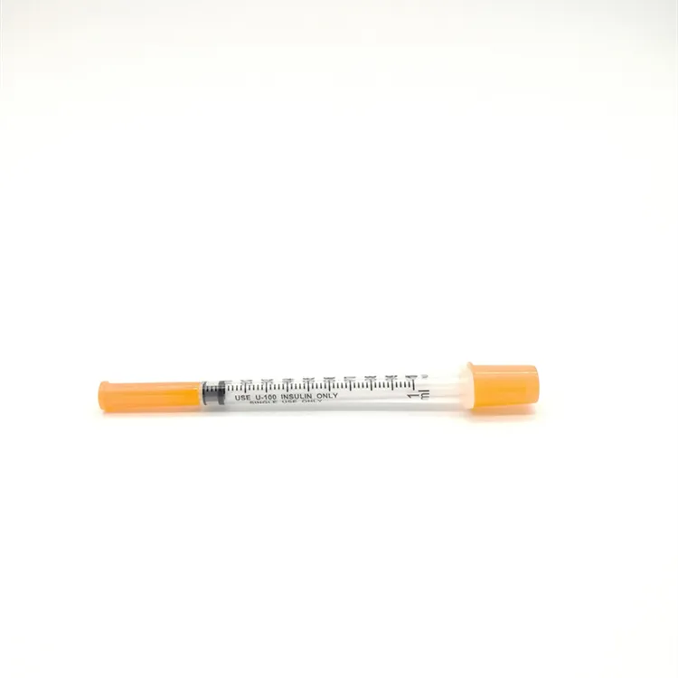 Disposable Double Cap Insulin Syringe With Needle