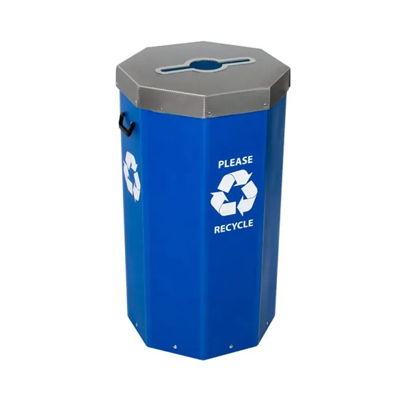 Корзины для переработки, гофрированная пластиковая корзина для мусора, голубая корзина для переработки 4 мм-5 мм, размер на заказ