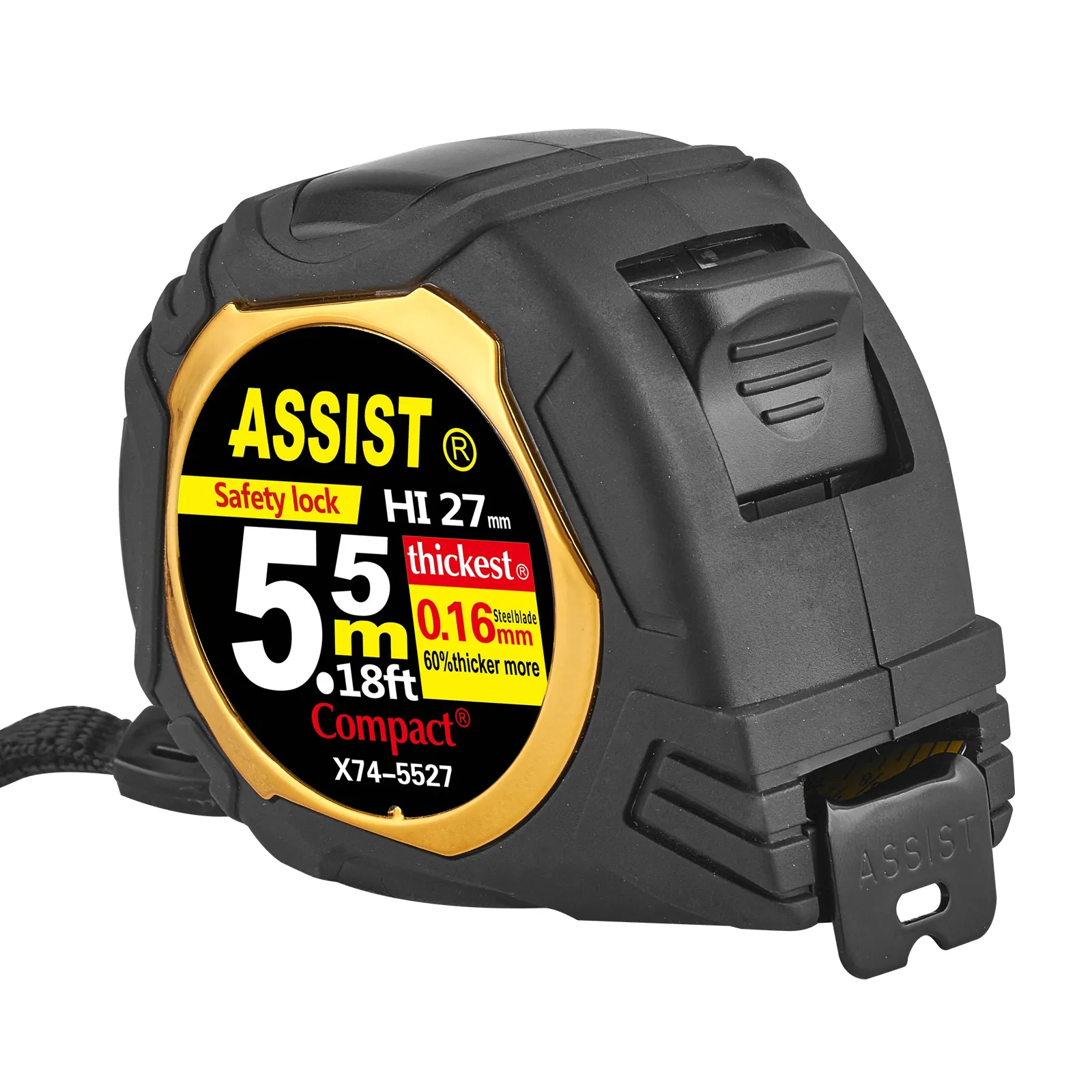 ASSIST Master Class 3.2m Level Standout 60% thicker Blade 8 Times Longer Use Life Compact measure tape