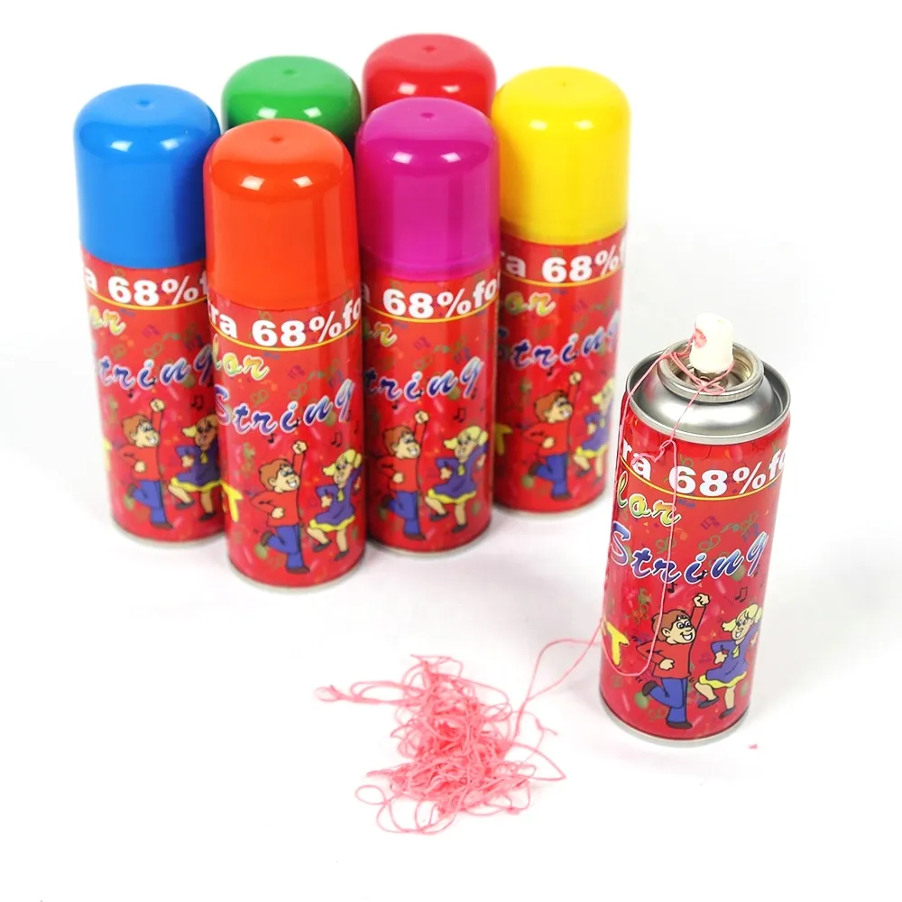 Wholesale crazy party can funny colorful silly string spray