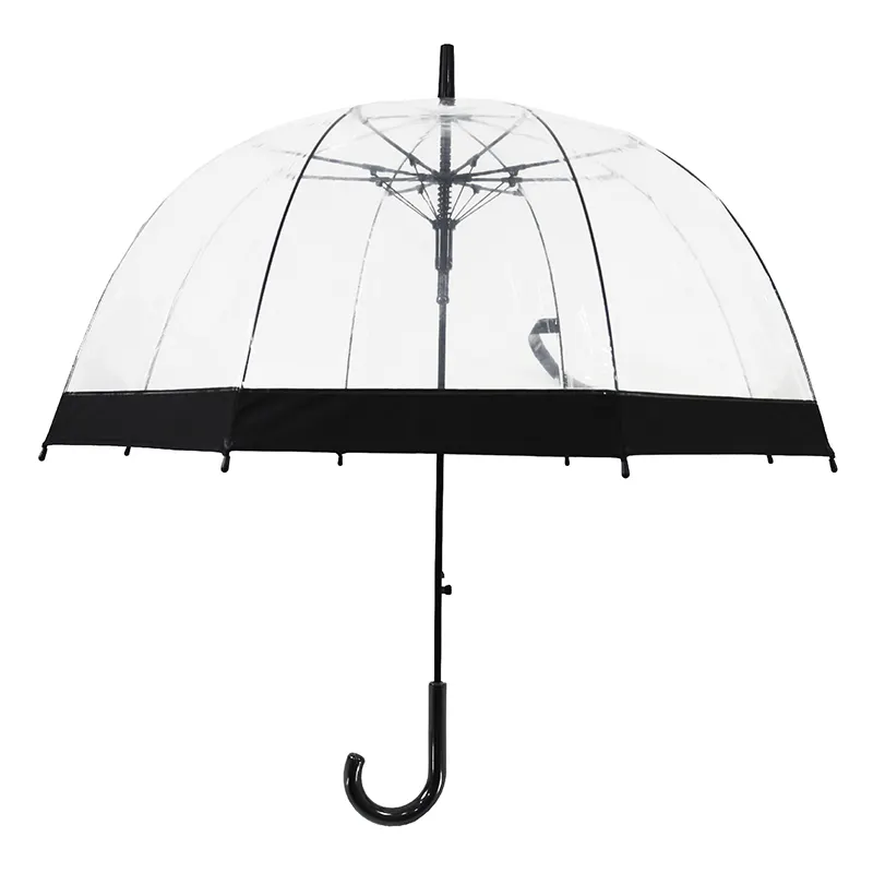 Прозрачный прозрачный зонт в виде птичьей клетки с логотипом, 23 дюйма