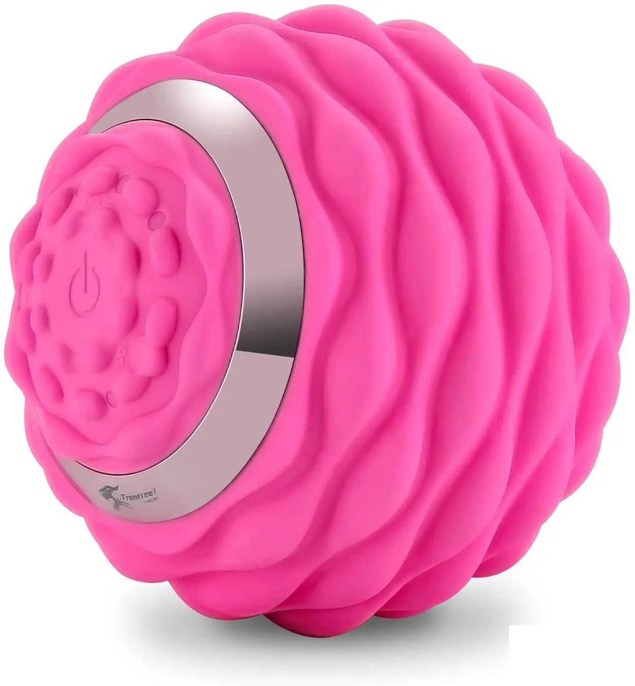 Kingberry electric rechargeable battery spiky roller vibrating yoga massage ball Free logo