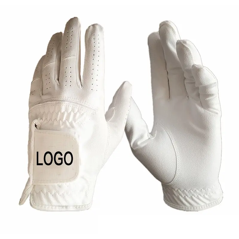 GLBZ011 Wholesale Custom Logo High Quality Men Winter Non-slip Cabretta Leather Golf Gloves