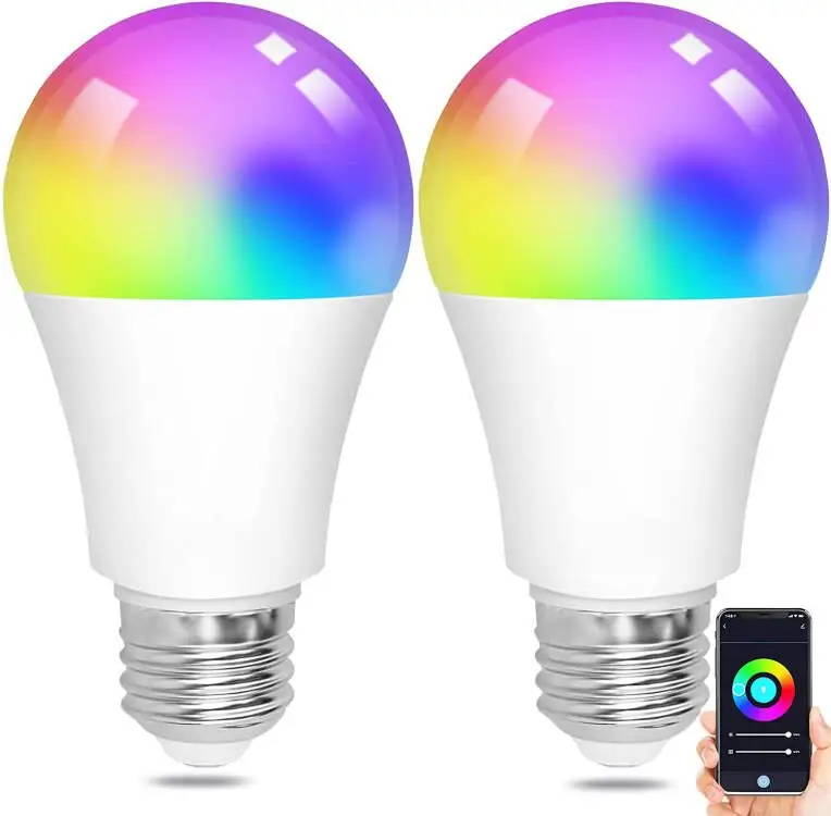 Новейшие 5 Вт 7 Вт 9 Вт E27 A60 GU10 E26 E27 WiFi RGB умные лампы Alexa Google Home с регулируемой яркостью умные светодиодные лампы