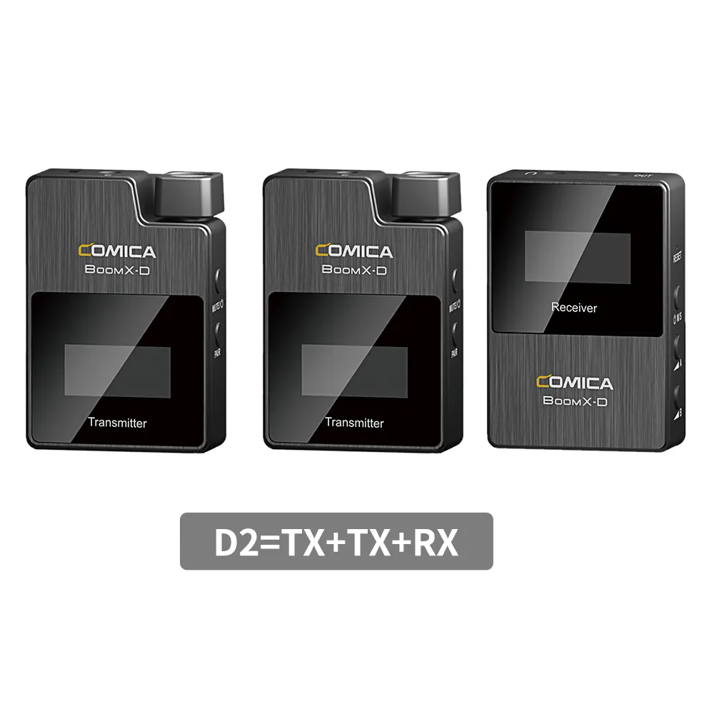 COMICA BoomX-D 2.4G Digital 1-Trigger-2 Wireless Microphone (D2 Kit)