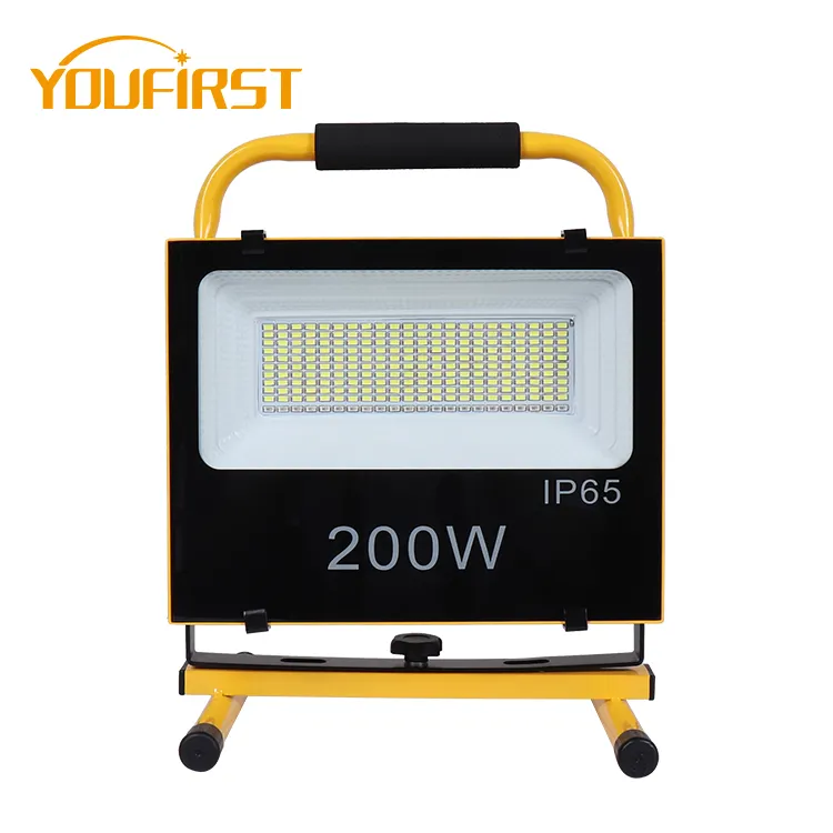 High Power Portable Charging Ip65 Waterproof 100w 200w Outdoor Led Flood Light