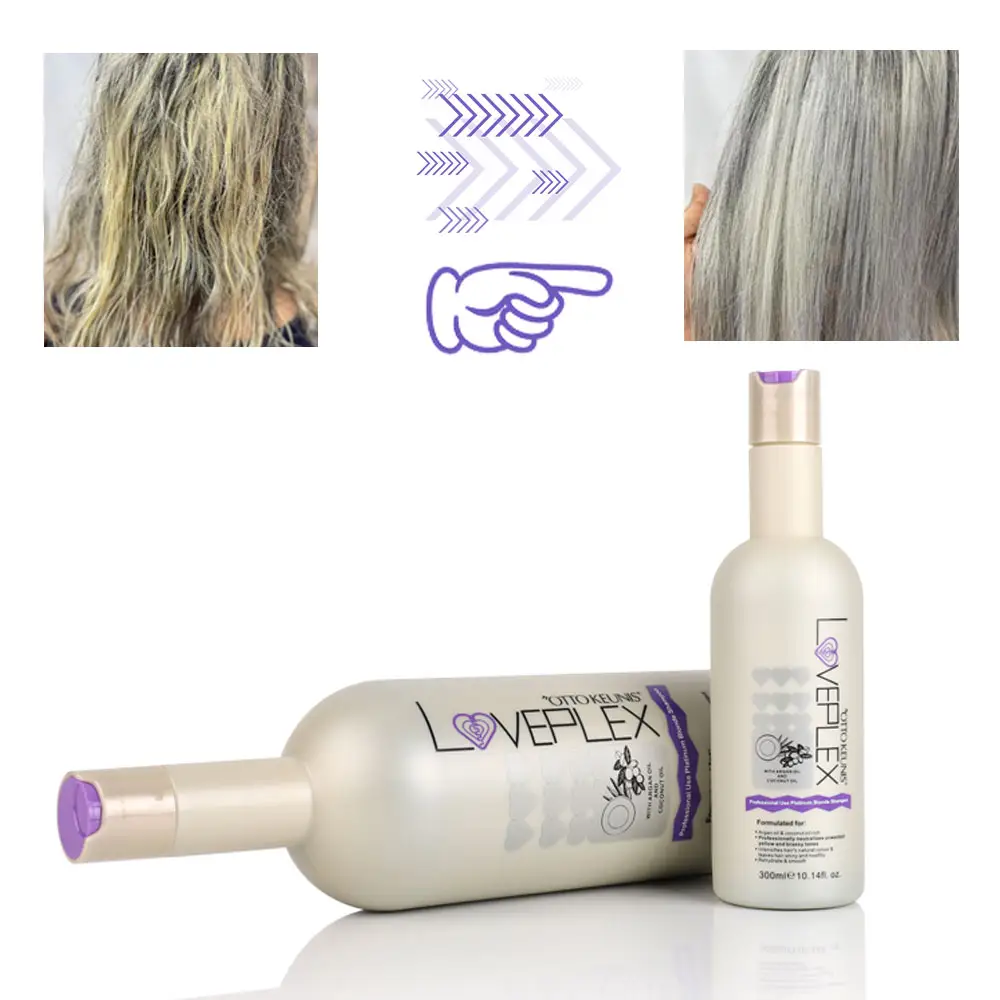 Профессиональный шампунь для волос platinum блонд bio hair shampoo no-yellow purple silver shampoo 1000 мл