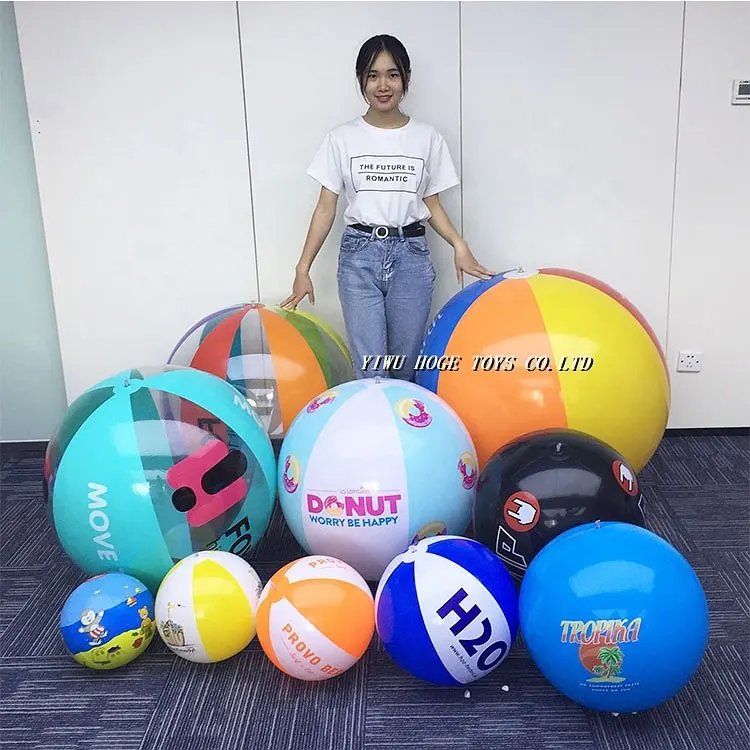 Top Quality Small Big Giant Various Size Color Inflatable PVC Logo Custom Beach Ball For Promotional Wholesale