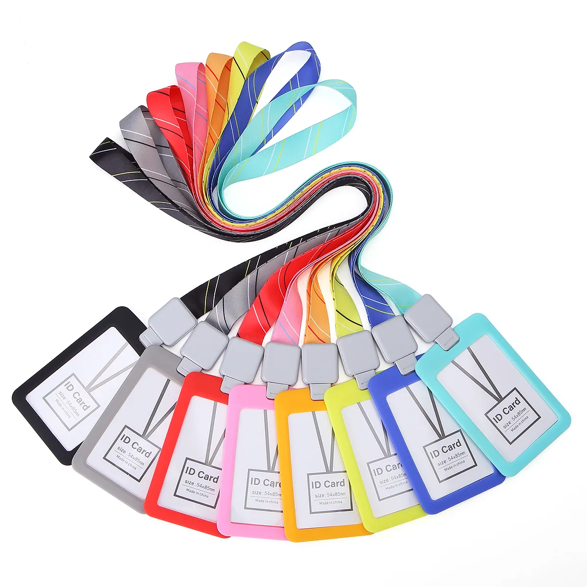 Разноцветный мягкий силиконовый резиновый держатель для удостоверения личности с прозрачным акриловым окошком