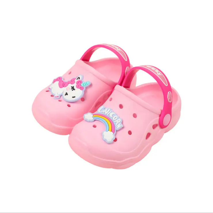 Kids Cute Clog Cartoon Slide Sandals Garden Slip On Water Shoes