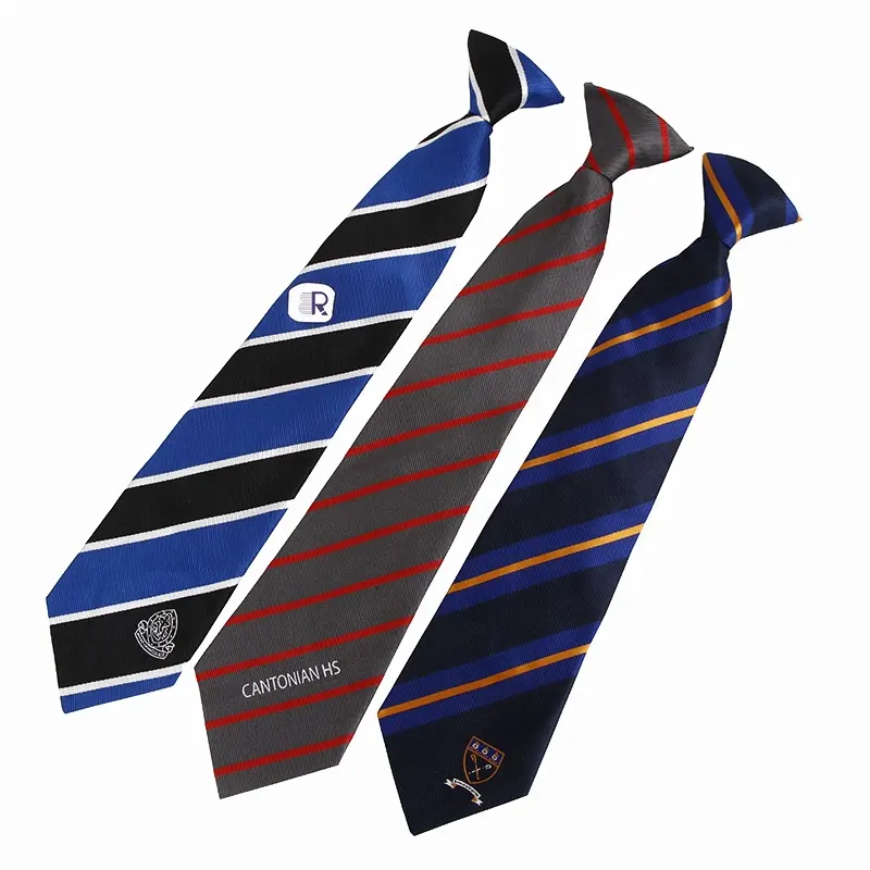 Customised разделенный логотип школьная форма шеи галстуки для детей