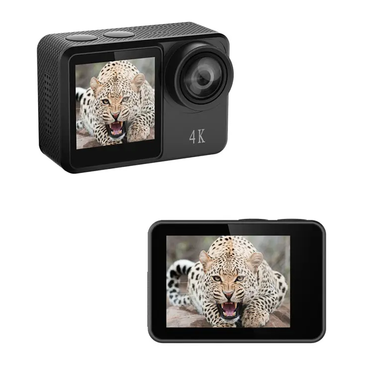 2021 New 4K WiFi Waterproof Video Sport Cam Dual Screen 2.0inch touch screen+1.5inch IPS display GYRO Go pro Action Camera