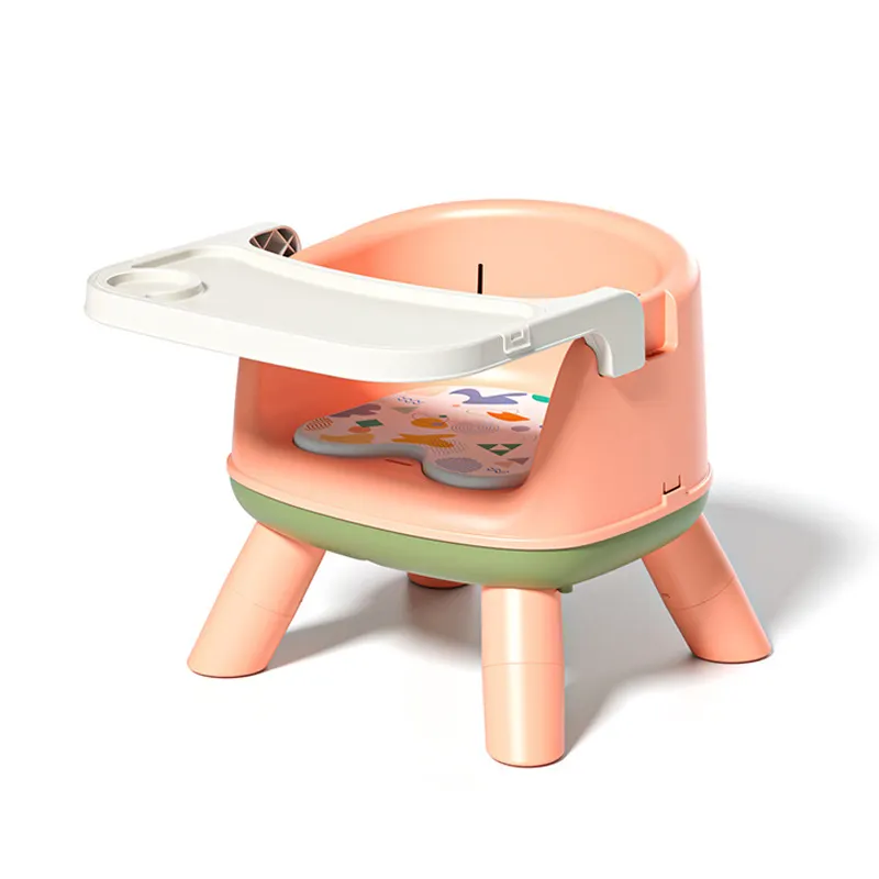 Детское кресло-бустер, складное портативное кресло-подставка для обеденного стола с подносом и ремнем безопасности