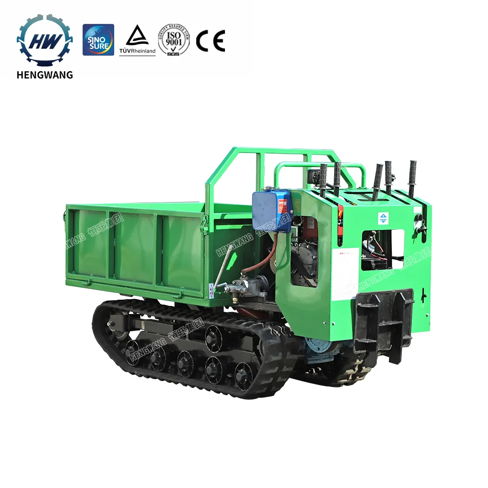 1t Crawler Dumper Truck Hot Sale Small Hydraulic Rubber Tipper Crawler Dumper Truck 1 Ton Loading Weight